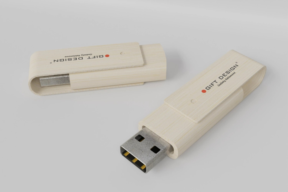 usb drewniane gift design