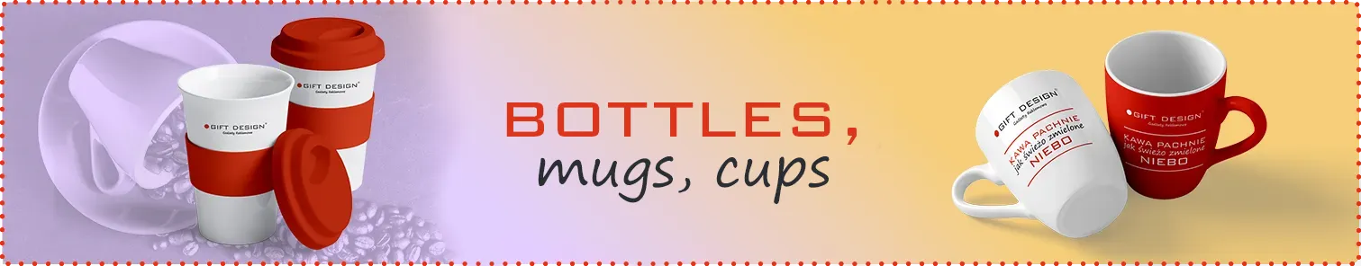 Cups, water bottles, bottles