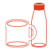 Ceramic sets with a logo