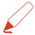 Highlighters and markers with logo