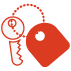 Printed advertising keyrings