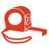 Metric tape measure with printing