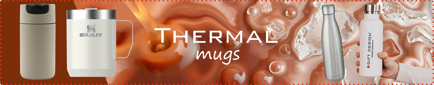 Thermal mugs with print