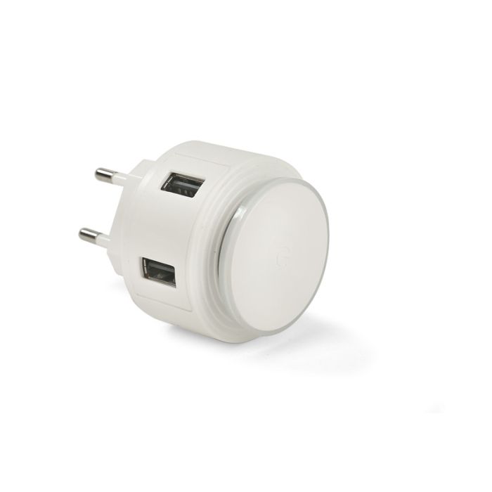 Ładowarka sieciowa USB z lampką nocną NOTTO – Gift Design