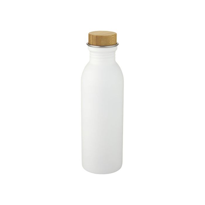 Bidon Kalix o pojemności 650 ml ze stali nierdzewnej-Biały – Gift Design