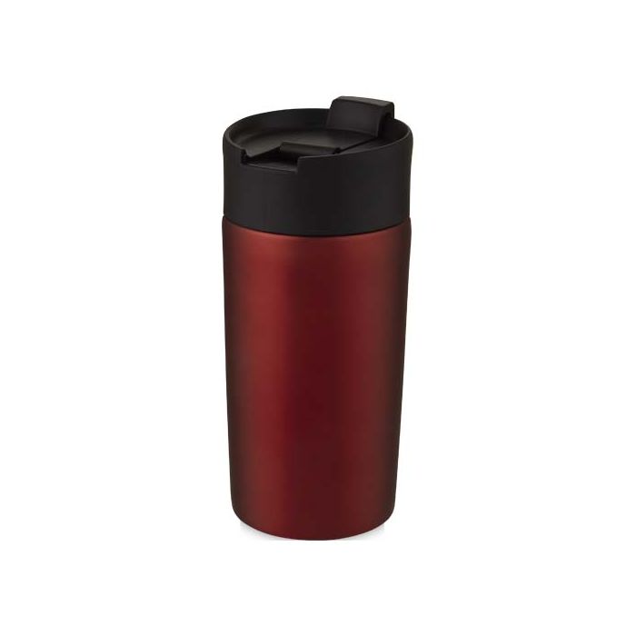 Kubek Jetta izolowany próżniowo i powlekany miedzią o pojemności 330 ml-Czerwony – Gift Design