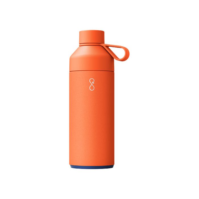 Big Ocean Bottle izolowany próżniowo bidon na wodę o pojemności 1000 ml-Słoneczny pomarańczowy – Gift Design