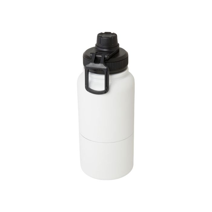 Dupeca izolowany bidon na wodę o pojemności 840 ml wykonany ze stali nierdzewnej z certyfikatem RCS-Biały – Gift Design