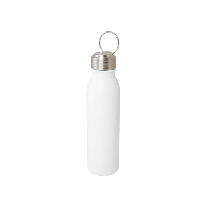 Harper bidon na wodę o pojemności 720 ml z metalową pętlą wykonany ze stali nierdzewnej z certyfikatem RCS-Biały – Gift Design