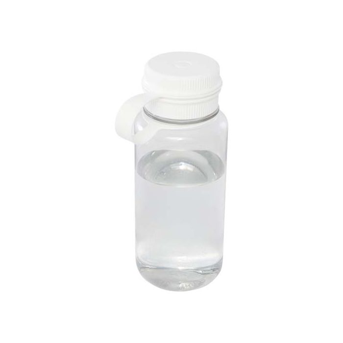 Butelka sportowa Ryder z materiału RPET, z certyfikatem RCS, o pojemności 900 ml, z wielofunkcyjną zakrętką-Biały – Gift Design