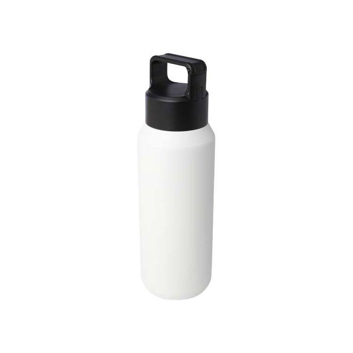 Butelka Astra z recyklingowanej stali nierdzewnej, z miedzianą izolacją próżniową o pojemności 600 ml, z certyfikatem RCS, pr-Biały – Gift Design