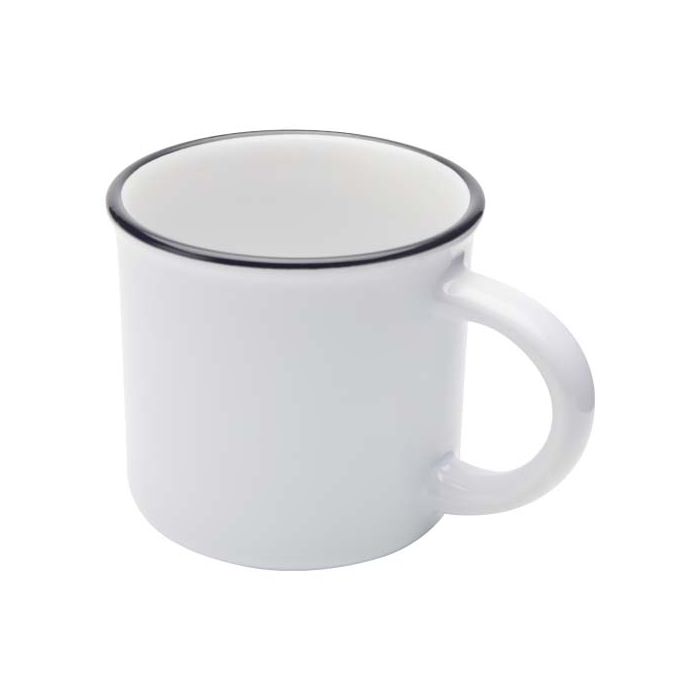Bari kubek ceramiczny z nadrukiem sublimacyjnym o pojemności 240 ml-Biały – Gift Design