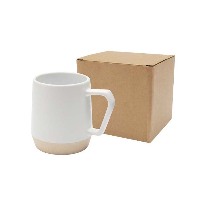 Dolce kubek ceramiczny o pojemności 300 ml z matowym wykończeniem-Biały – Gift Design