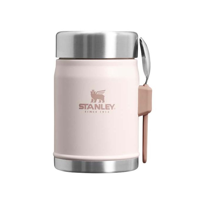 Słoik na żywność Stanley Legendary z łyżko-widelcem, o pojemności 400 ml-Jasny różowy – Gift Design