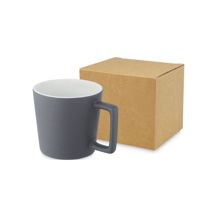 Cali Kubek ceramiczny o pojemności 370 ml z matowym wykończeniem-Biały – Gift Design
