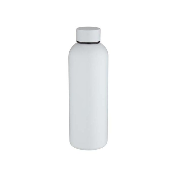 Spring jednościenna butelka na wodę o pojemności 750 ml wykonana ze stali nierdzewnej z recyklingu z certyfikatem RCS-Biały – Gift Design