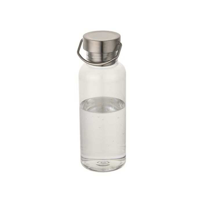 Thor - bidon na wodę wykonany z recyklingowanego tworzywa RPET certyfikowanego standardem RCS, pojemność 600 ml -Przezroczysty klarowny – Gift Design