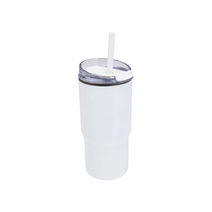 Kubek termiczny Westin o pojemności 540 ml, wykonany z materiałów pochodzących z recyklingu (RCS), z podwójnymi ściankami, ze-Biały – Gift Design