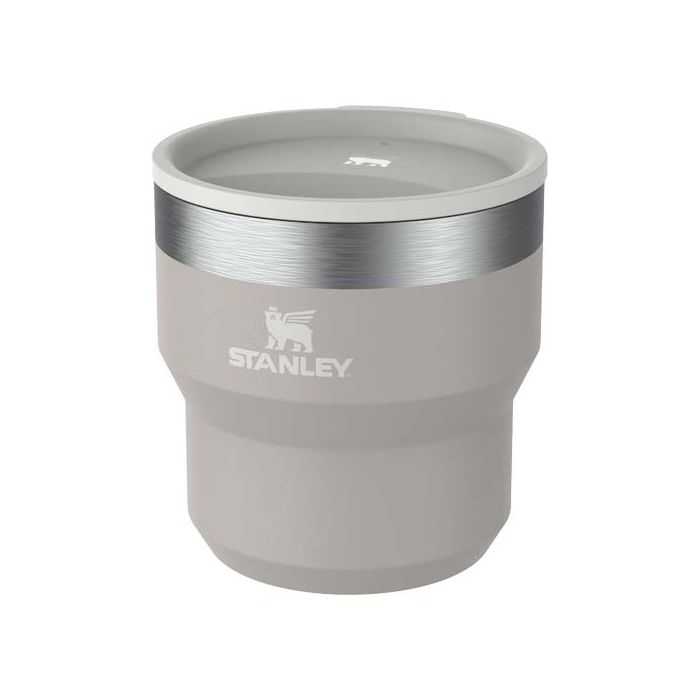 Termoizolowany kubek kempingowy Stanley Stay Hot 295 ml ze stali nierdzewnej, umożliwiający wkładanie kubków jeden w drugi-Szary – Gift Design