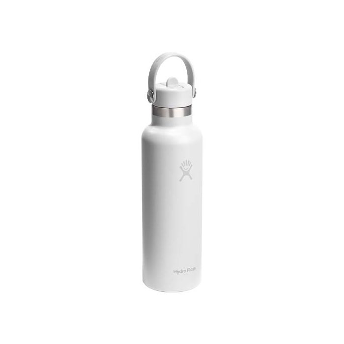 Butelka na wodę Hydro Flask Standard Mouth, pojemność 621 ml, izolowana, ze stali nierdzewnej-Biały – Gift Design