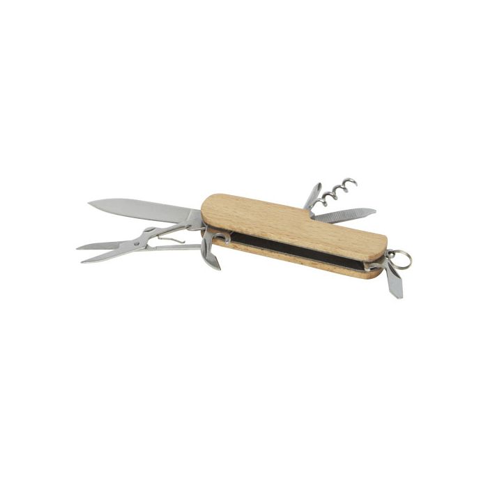 7-funkcyjny drewniany scyzoryk Richard-Naturalny – Gift Design