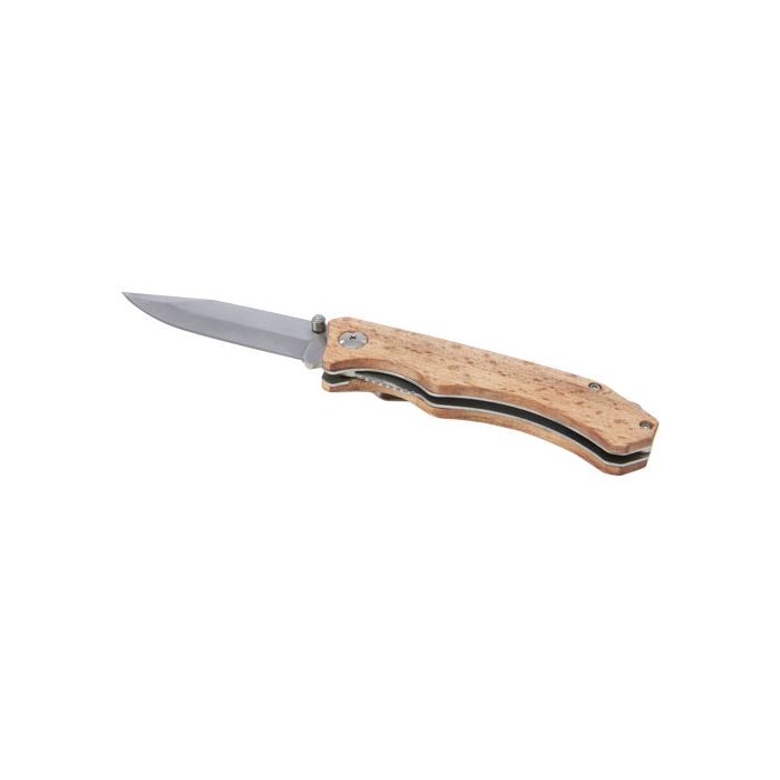 Scyzoryk z klipsem do paska Dave-Drewniany – Gift Design