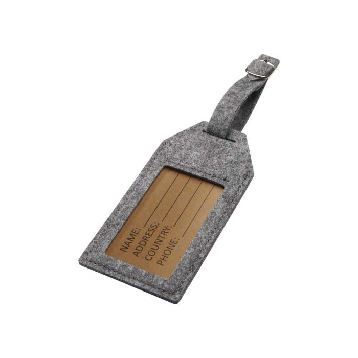 Zawieszka na bagaż Tie-Szary – Gift Design