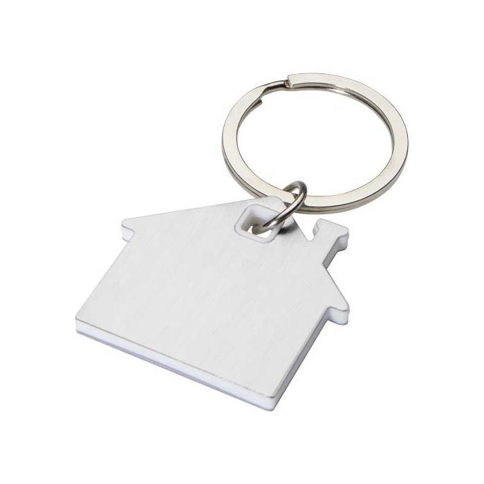 Łańcuszek na klucze Nook, z brelokiem w kształcie domu-Biały – Gift Design