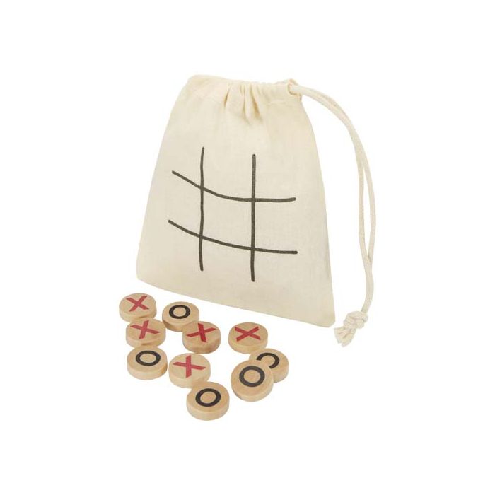 Drewniana gra w kółko i krzyżyk Whorl -Naturalny – Gift Design