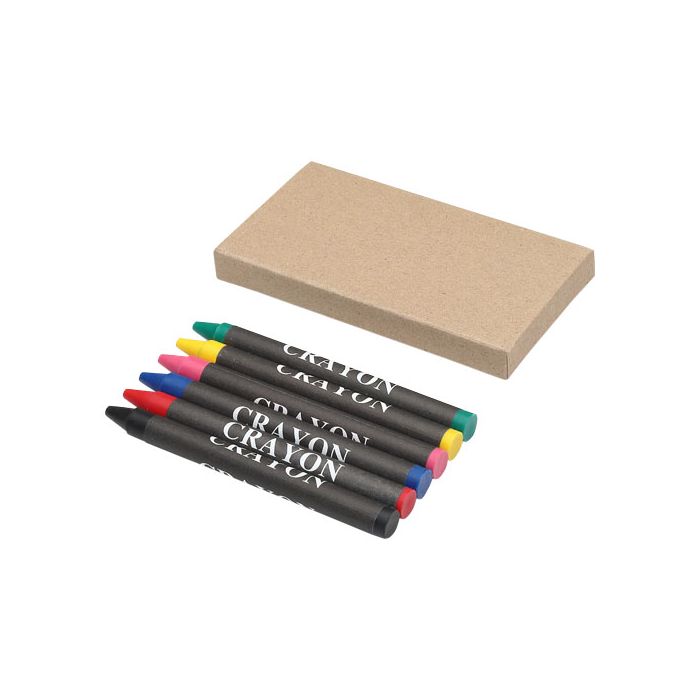 Zestaw 6 kredek świecowych Ayo-Naturalny – Gift Design