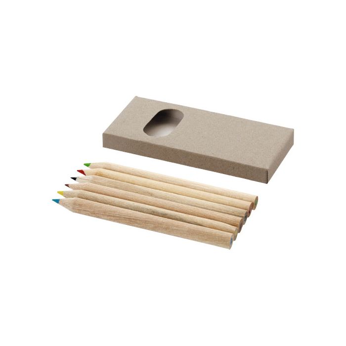 6-elementowy zestaw kredek Ayola-Naturalny – Gift Design