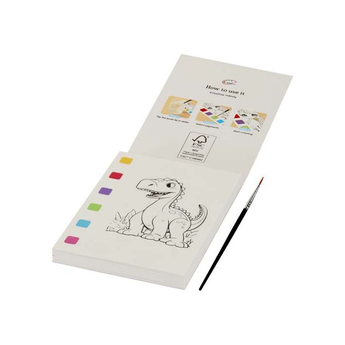 Quell zestaw kolorowanek i pisaków wodnych-Biały – Gift Design