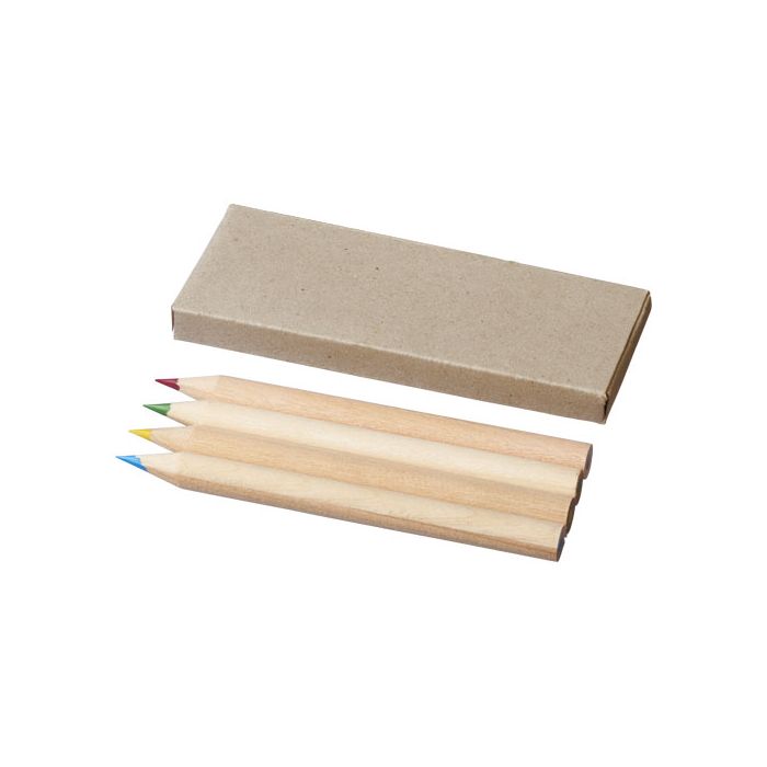 4-elementowy zestaw kredek Tullik-Jasny szary – Gift Design
