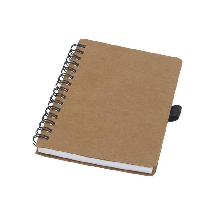 Kołozeszyt Cobble wire-o w formacie A6 z tektury z recyclingu i papieru z kamienia-Naturalny – Gift Design