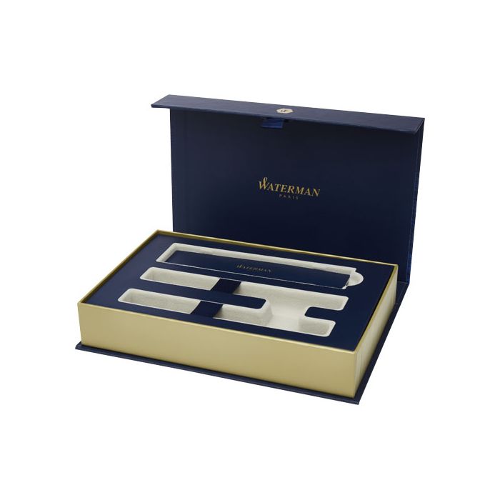 Graduate zestaw pióra i długopisu w pudełku upominkowym-Ciemny niebieski – Gift Design