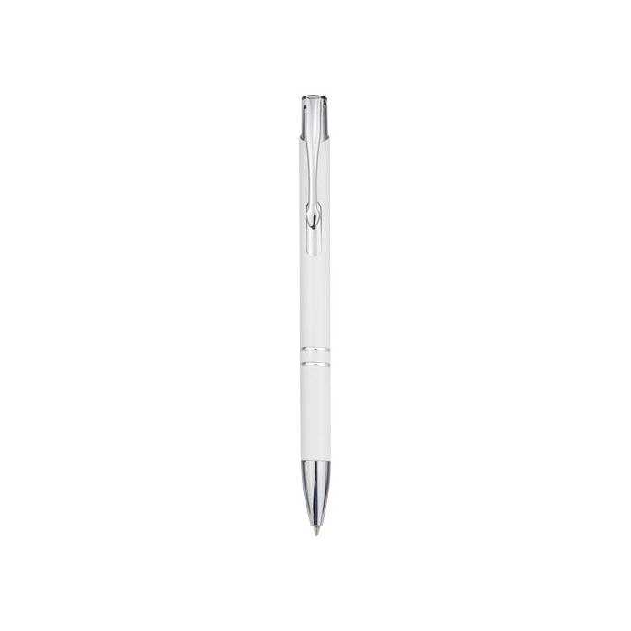 Moneta długopis z aluminium z recyklingu-Biały – Gift Design