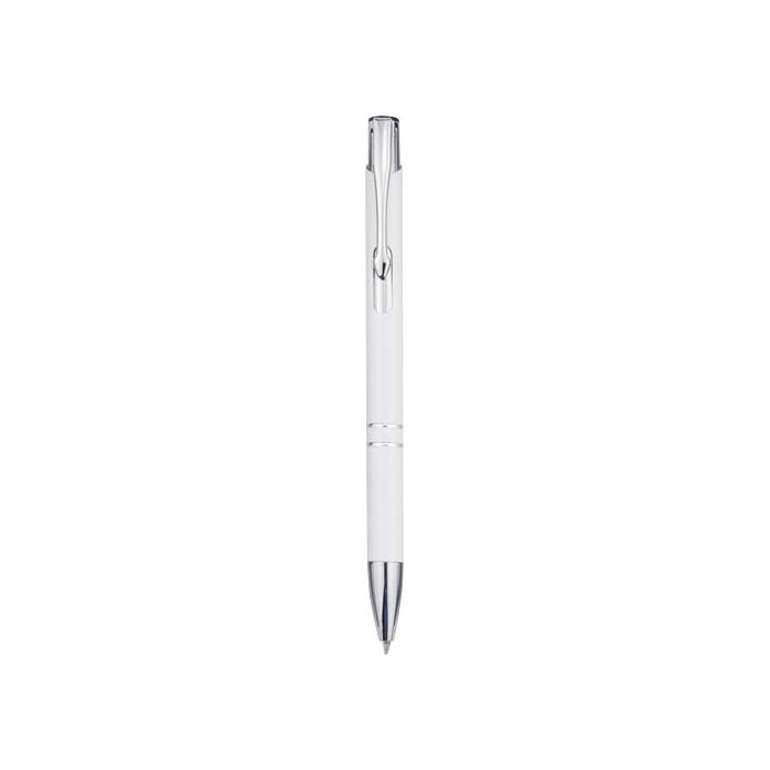 Moneta długopis z aluminium z recyklingu-Biały – Gift Design