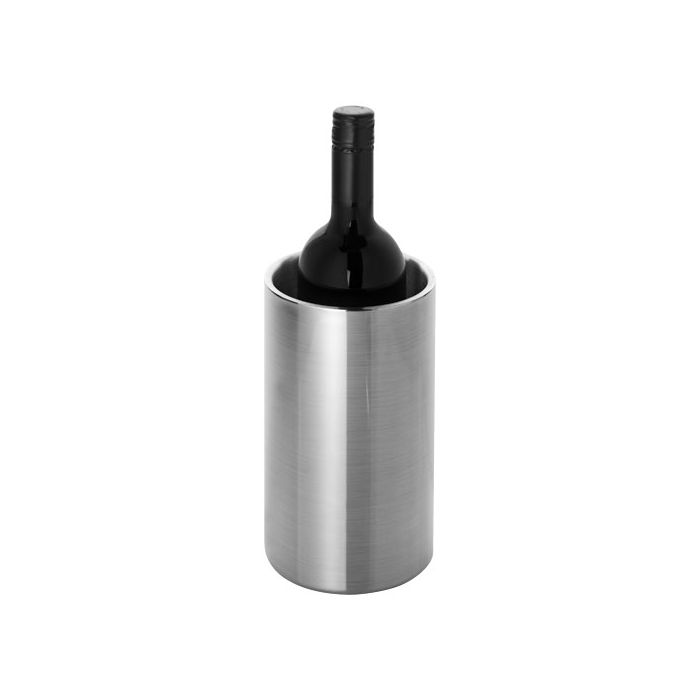 Dwuwarstwowy cooler do wina ze stali nierdzewnej Cielo-Srebrny – Gift Design