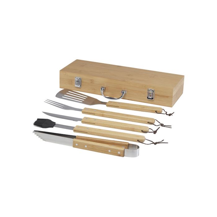 5-częściowy zestaw do grillowania Churras-Naturalny – Gift Design