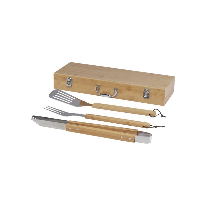 3-częściowy zestaw do grillowania Assadus-Naturalny – Gift Design