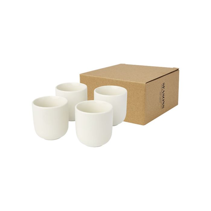 Male 4 sztuki, filiżanka do espresso o pojemności 90 ml -Biały – Gift Design