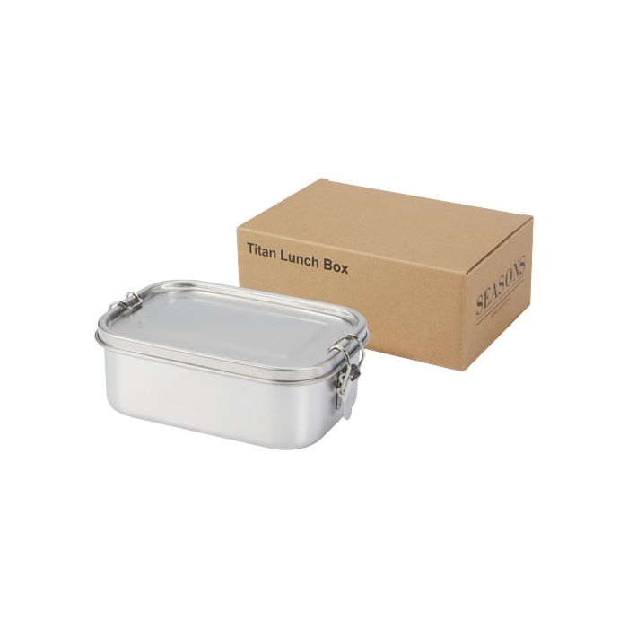 Titan pojemnik śniadaniowy ze stali nierdzewnej z recyklingu-Srebrny – Gift Design