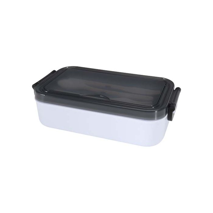 Zestaw Snappy pudełko na lunch ze sztućcami-Biały – Gift Design