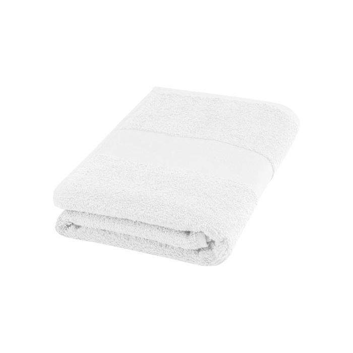 Charlotte bawełniany ręcznik kąpielowy o gramaturze 450 g-m² i wymiarach 50 x 100 cm-Biały – Gift Design