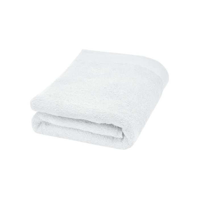 Ellie bawełniany ręcznik kąpielowy o gramaturze 550 g-m² i wymiarach 70 x 140 cm-Biały – Gift Design