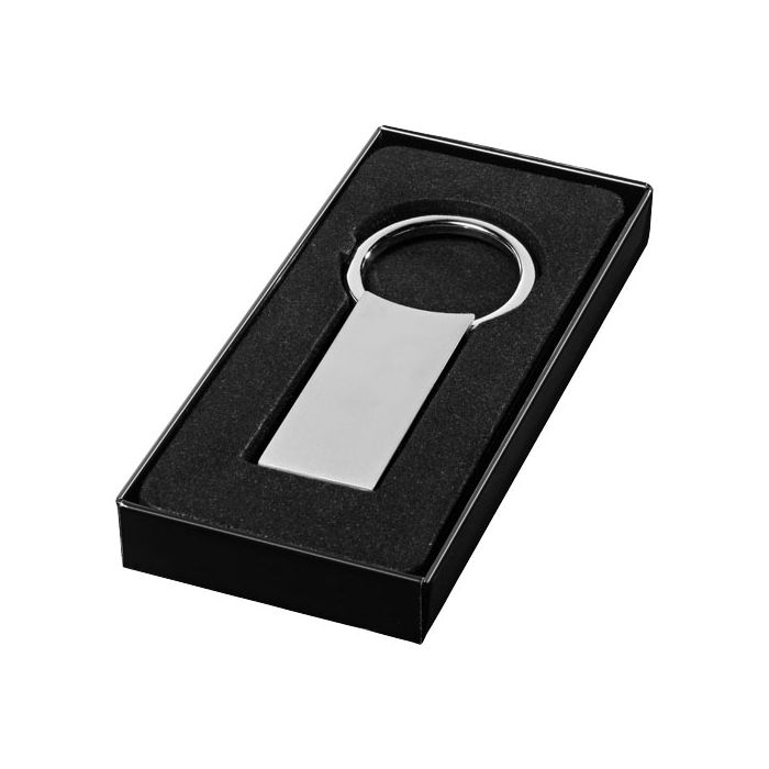 Brelok prostokątny Omar-Srebrny – Gift Design