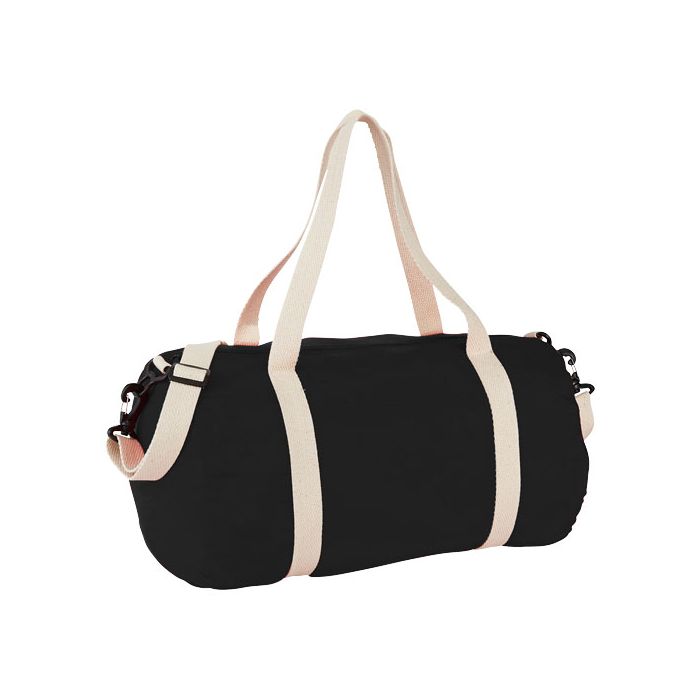 Bawełniana torba sportowa Barrel-Czarny – Gift Design