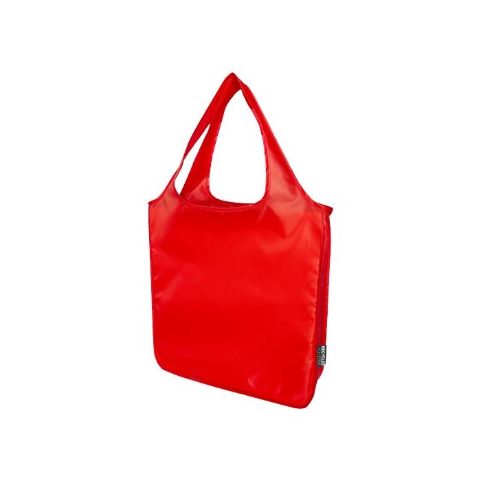 Duża torba Ash z plastku PET z recyklingu i certyfikatem GRS-Czerwony – Gift Design