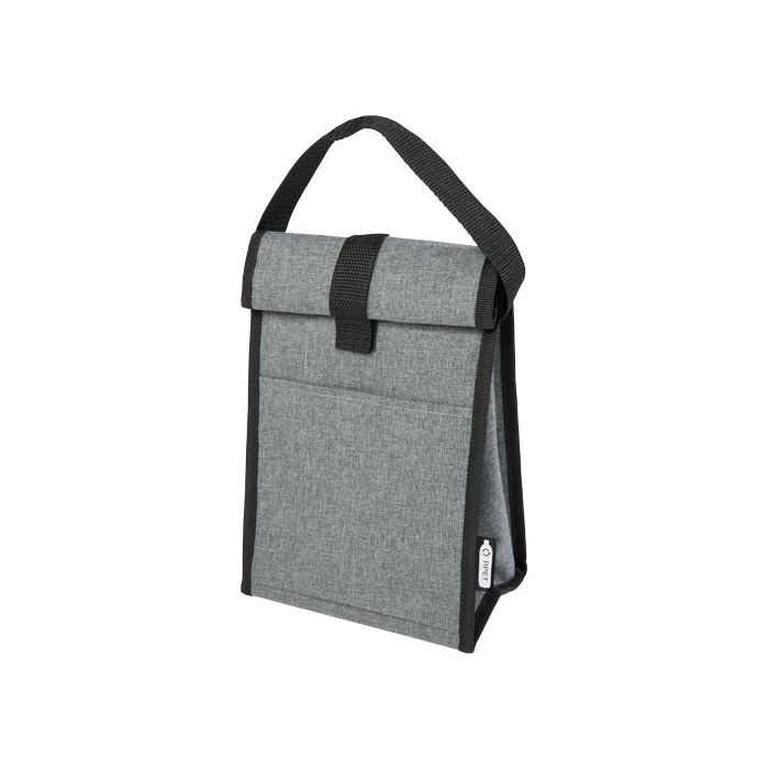 Torba termoizolacyjna Reclaim mieszcząca 4 puszki, wykonana z plastiku PET z recyklingu-Melanż szary – Gift Design