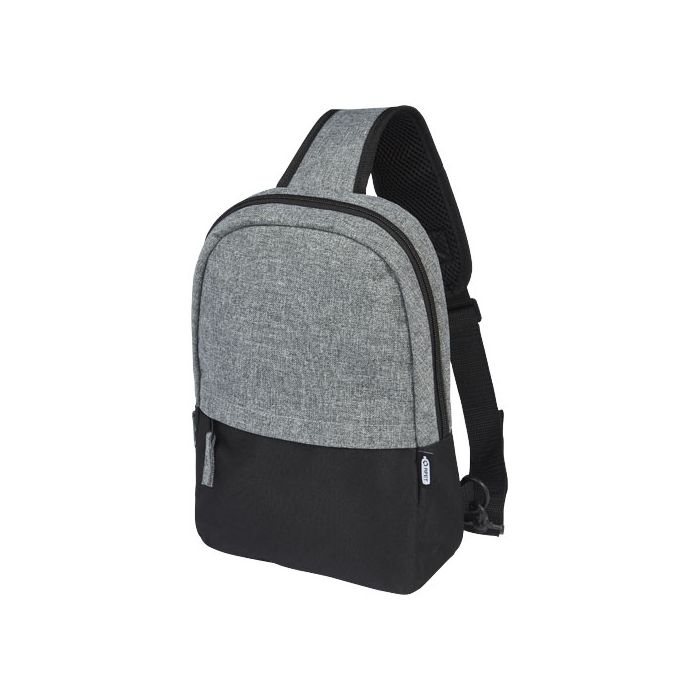 Reclaim torba na pierś z recyklingu z certyfikatem GRS, 3,5 l-Czarny – Gift Design
